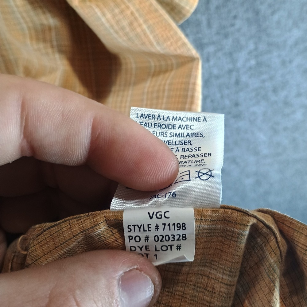511 Tactical Covert Shirt Mens XXL 2XL Orange Checkered Pocket Short Sleeve - Picture 6 of 10